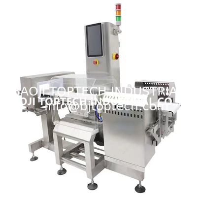 Máquina combinada de detección de metales y pesaje de comprobación de alta velocidad para inspección de productos alimentarios proveedor